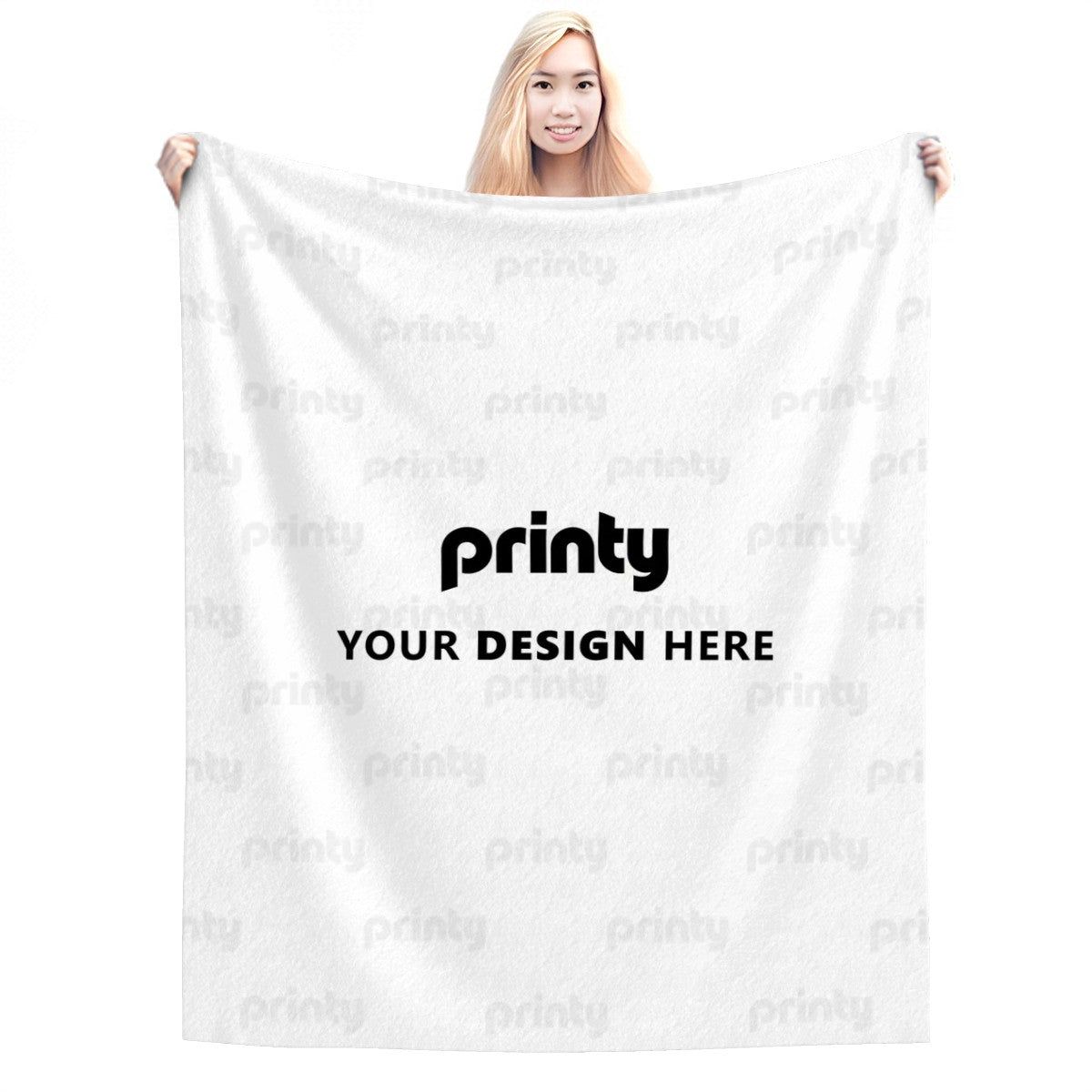 Custom 280 GSM Multi-Size Flannel Throw Blanket (Vertical)