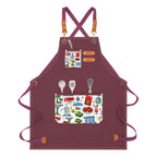 Custom Children's Canvas Cross Back Apron with Pockets