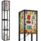 Custom Lampshade for Floor Lamp with Shelves