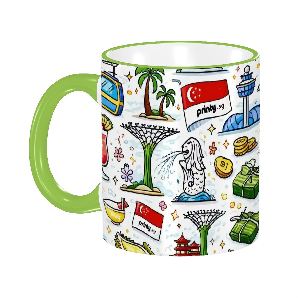 Custom Colored Ceramic Coffee Mug (11oz) (All Over Print)