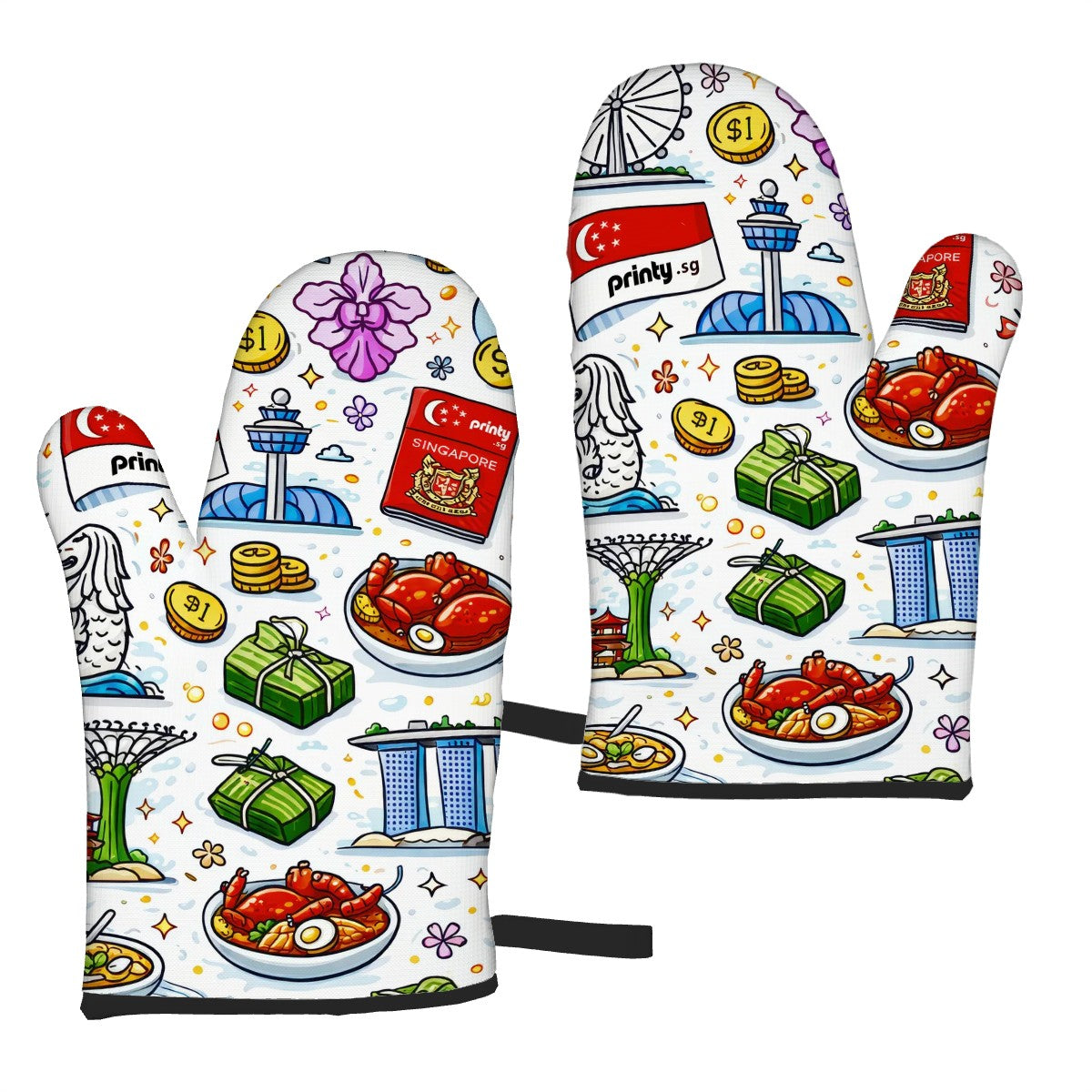 Custom Oven Mitts Set of Two