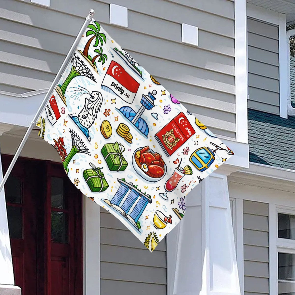 Custom Outdoor Decor Flags Single Sided (5:8)