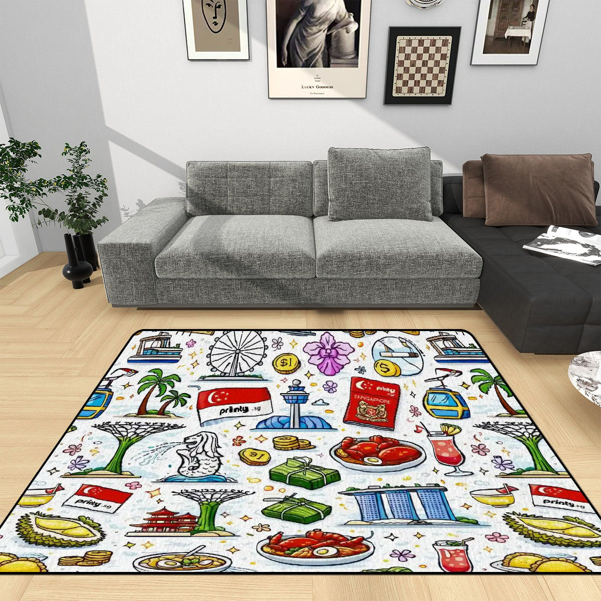 Custom Small Area Rug Floor Carpet (3:2)