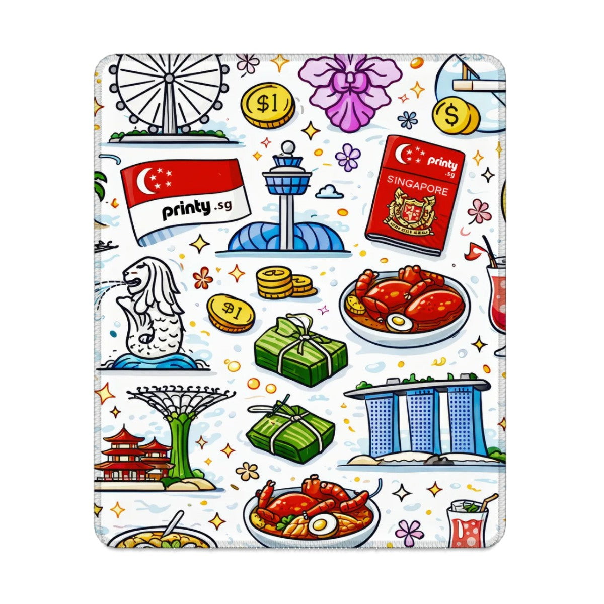 Custom Large Mouse Pad with Non-Slip Rubber Base (Vertical)