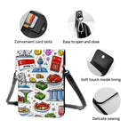 Custom Leather Cell Phone Purse With Shoulder Strap