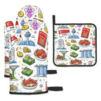 Custom Oven Mitts and Pot Holders Sets (3pcs)