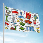 Custom Three-Layer Outdoor Decor Flags Double Sided (5:8)