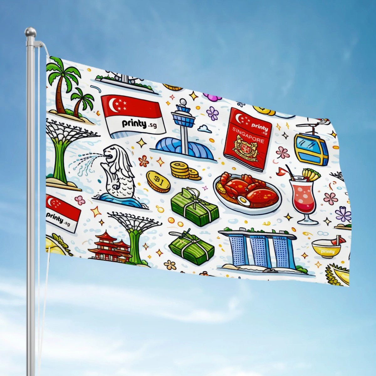 Custom Three-Layer Outdoor Decor Flags Double Sided (5:8)
