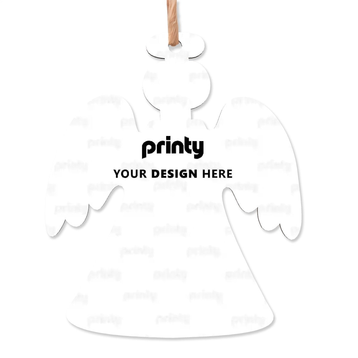 Custom Wood Christmas Ornaments Angel Shape 4 pcs