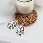 Custom Leather Teardrop Earrings