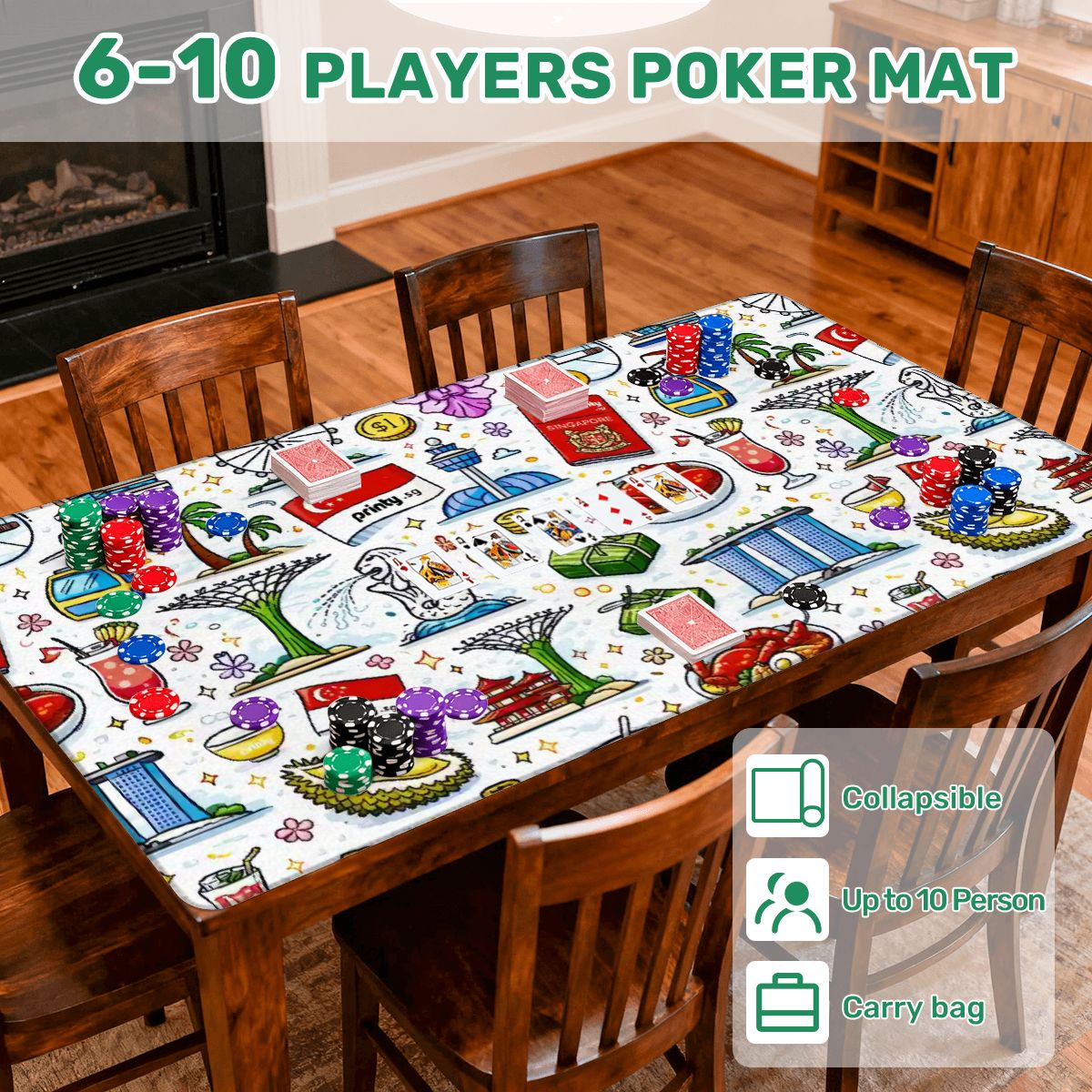 Custom Poker & Card Game TCG Table Mat Top