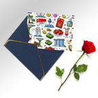 Custom Golden Edge Greeting Cards (Horizontal)