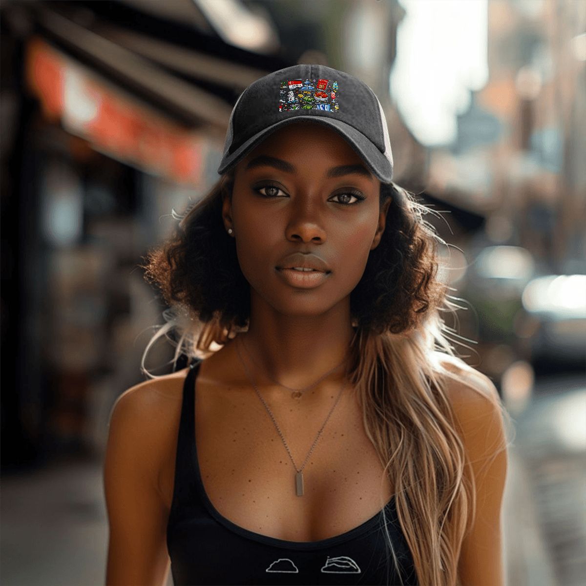 Custom Washed Denim Mesh Cap