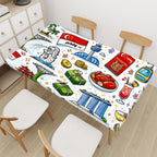 Custom Small Rectangle Anti-Oil Table Cover with Elastic Edged