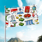 Custom Outdoor Decor Flags Single Sided (3:5)