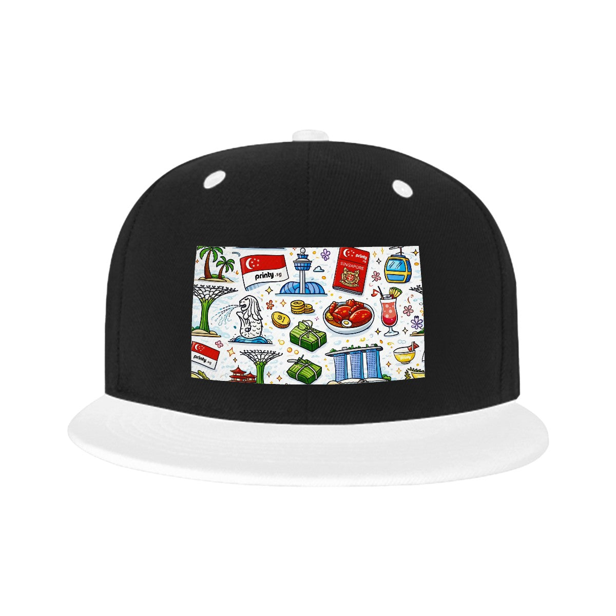 Custom Flat Bill Hats Hip Hop Style (Front Pattern)