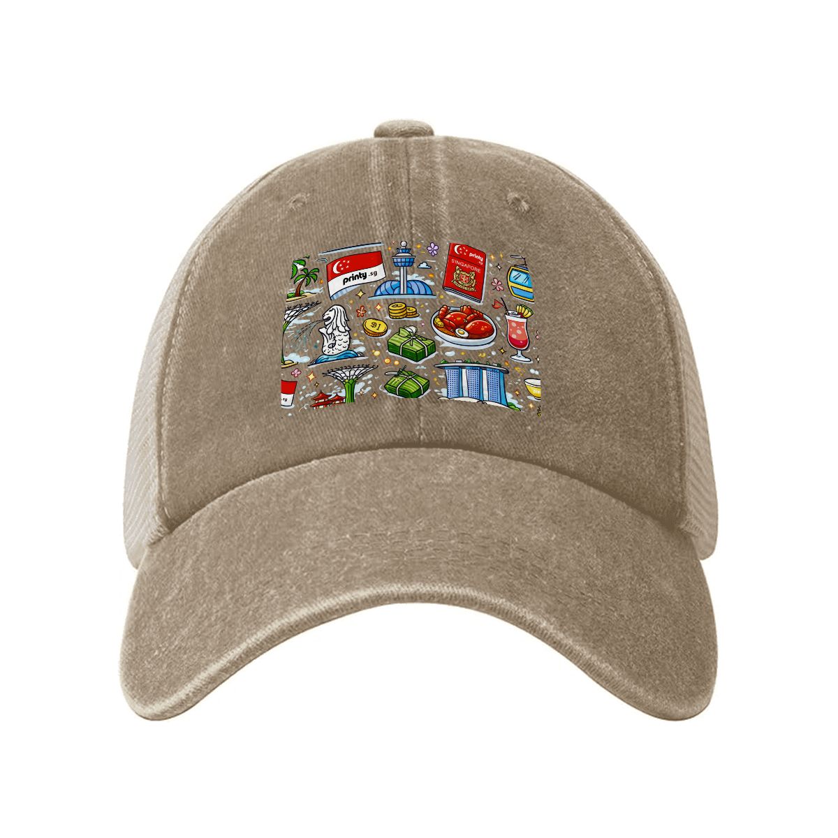 Custom Washed Denim Mesh Cap