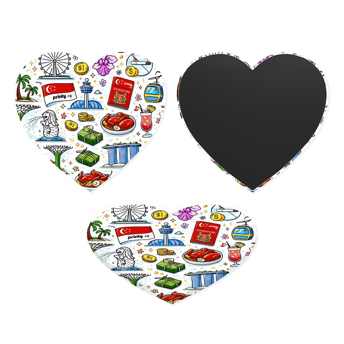 Custom Heart Shape Acrylic Fridge Magnets