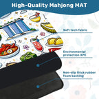 Custom Mini Mahjong Mat 20.9"x20.9" (Ship Rolled up)