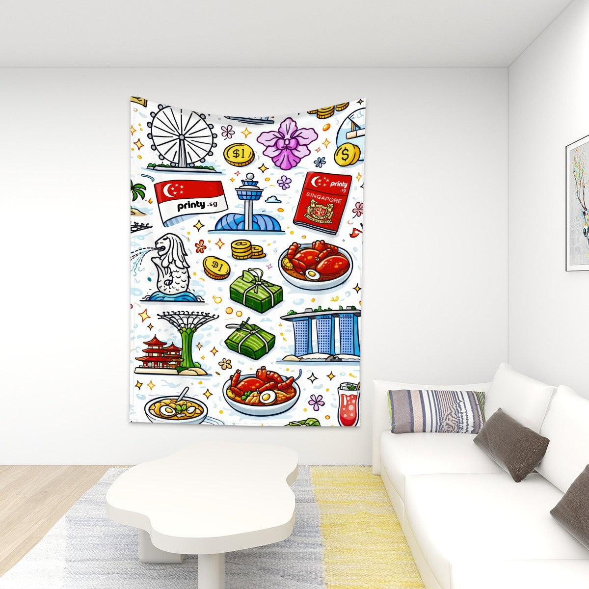 Custom Vertical Wall Tapestry for Bedroom (4:3)
