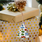 Custom Wood Christmas Ornaments Christmas Tree Shape Set of 4