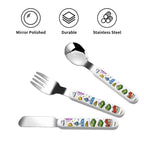 Custom Kids Cutlery Set Straight Handle