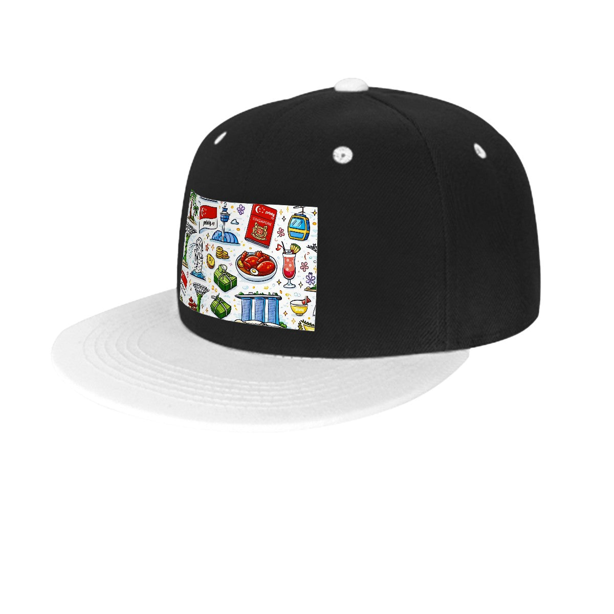 Custom Flat Bill Hats Hip Hop Style (Front Pattern)