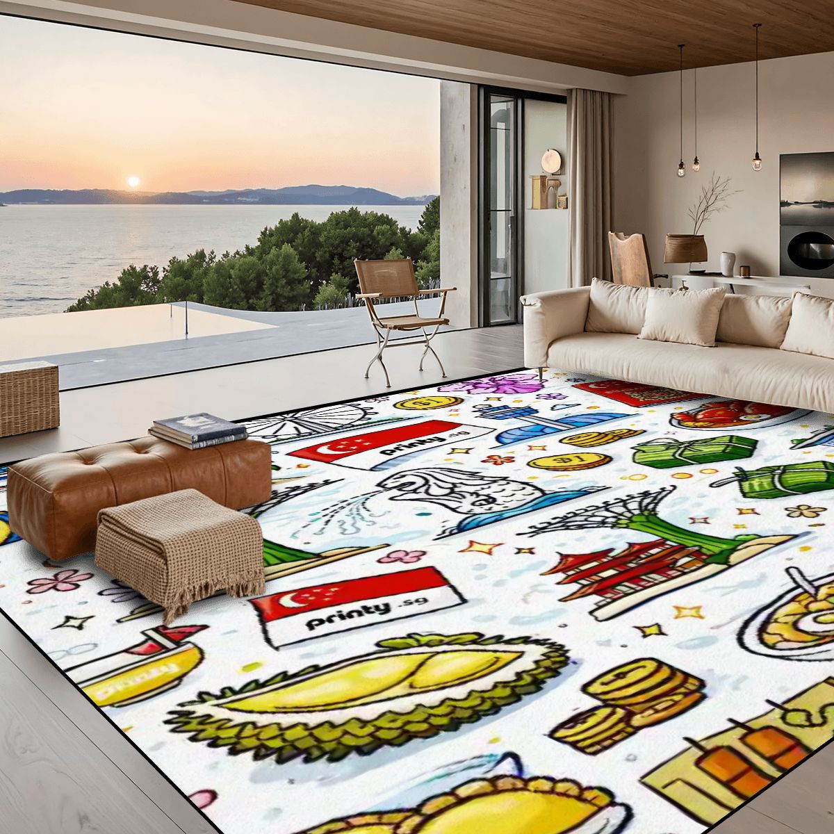 Custom Large Area Rug Floor Carpet (5:4)