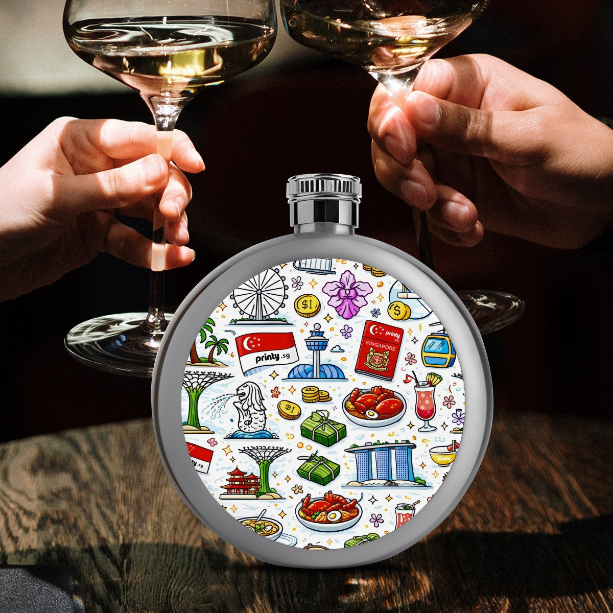 Custom Round Flask (5oz)