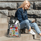 Custom Clear Backpack with Pockets