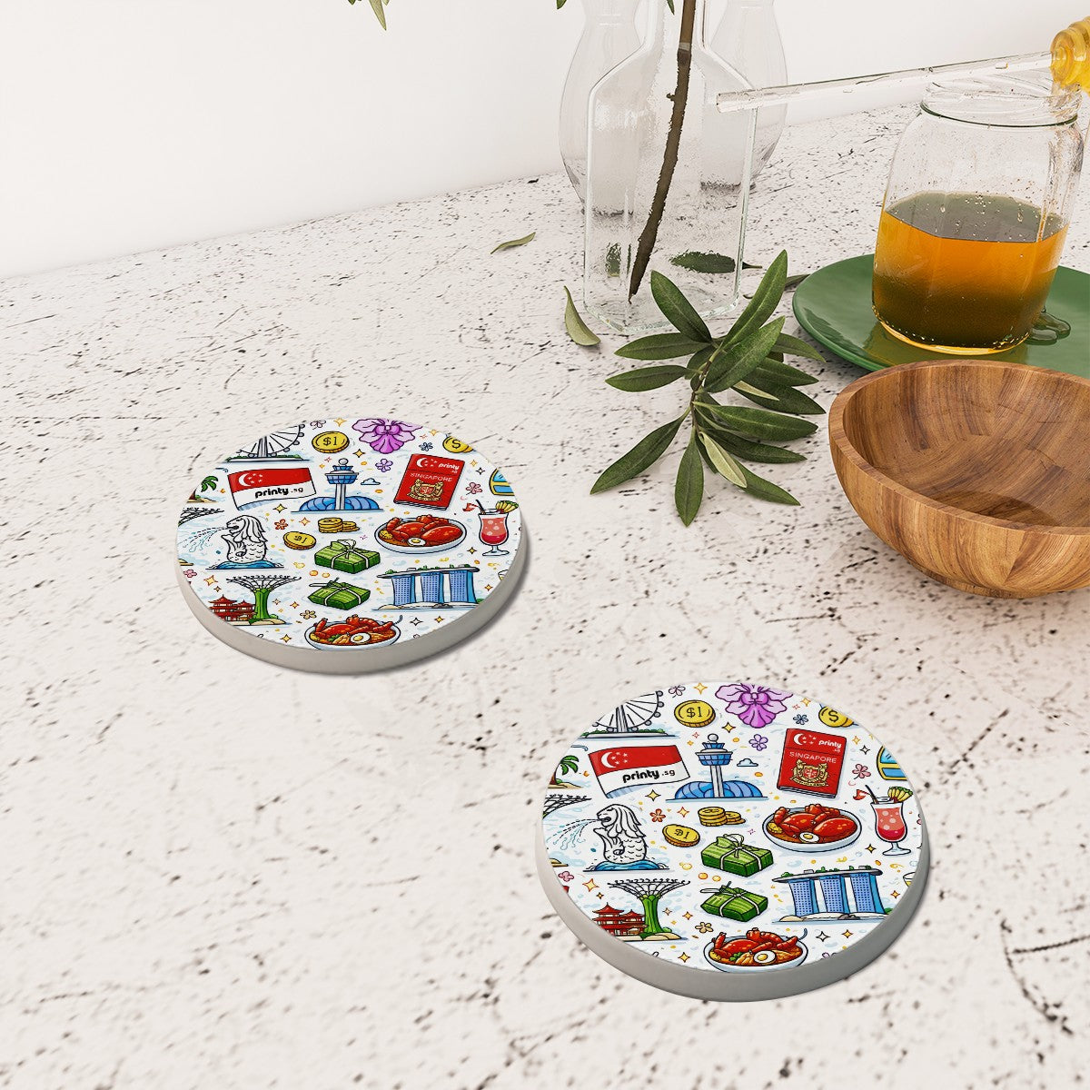 Custom Diatomaceous Earth Coaster