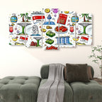 Custom 5 Panels Canvas Prints Wall Art (Set C)