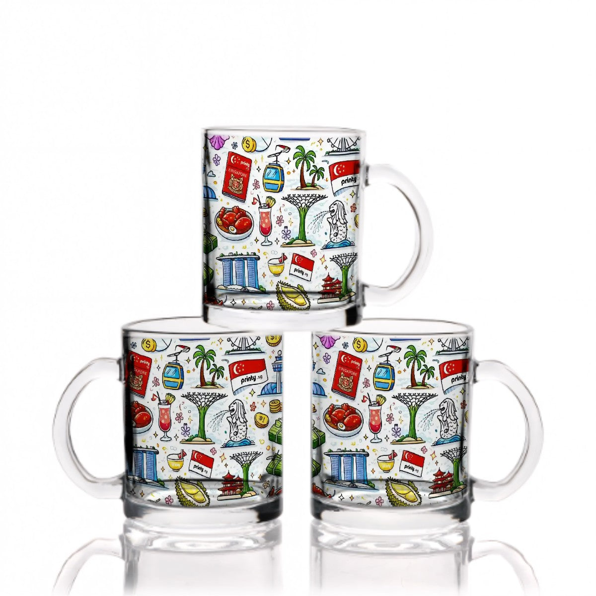 Custom Glass Coffee Cups (12oz)