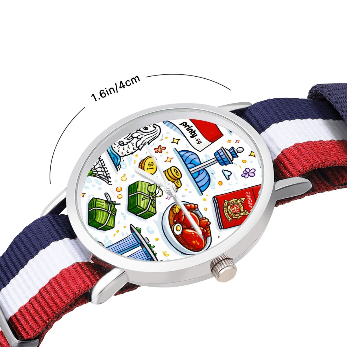 Custom No Scale Watch With Woven Watch Band