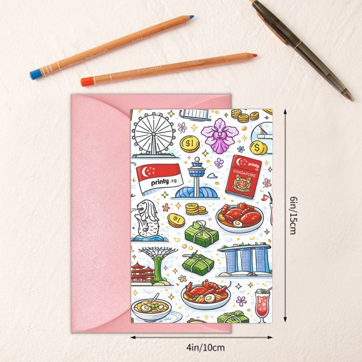 Custom Vertical Greeting Cards (Pearl Paper)