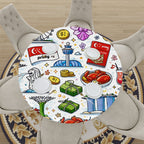 Custom Fitted Round Tablecloth