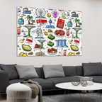 Custom 6 Panels Sound Absorbing Wall Art