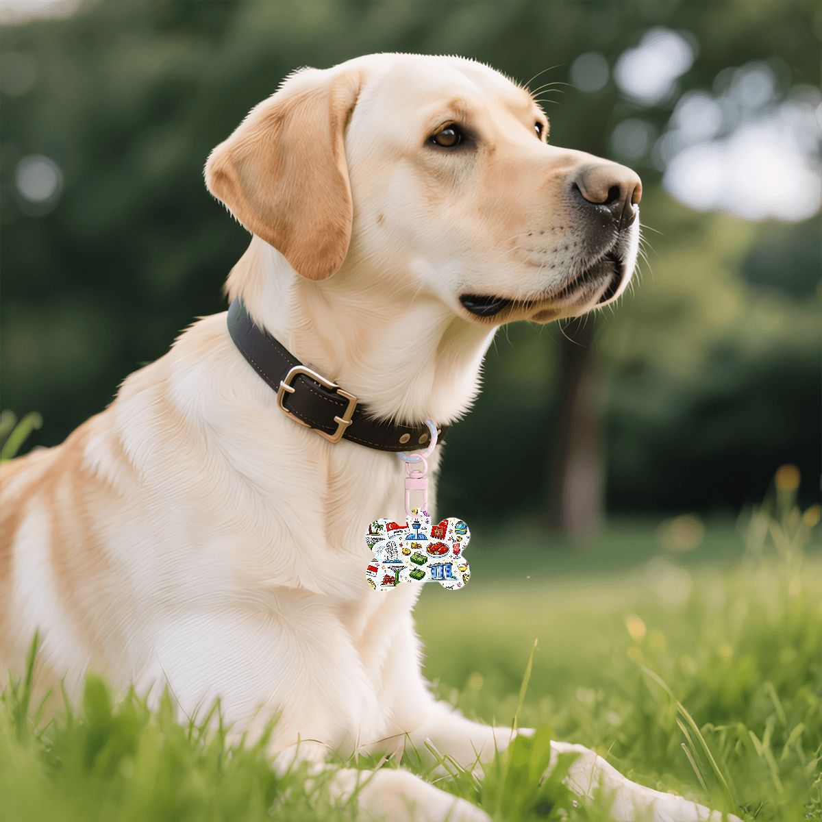 Custom Bone-Shaped Acrylic Pet Tag