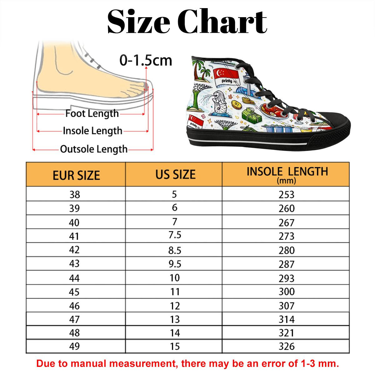 Custom Men's High Top Canvas Shoes (Customized Tongue)