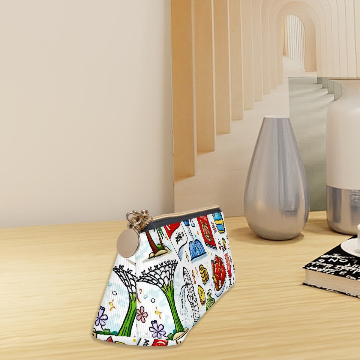 Custom Leather Triangular Pencil Case