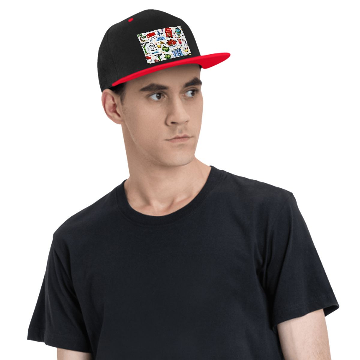 Custom Flat Bill Hats Hip Hop Style (Front Pattern)