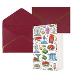 Custom Vertical Greeting Cards (Golden Edge Pearl Paper)