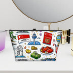 Custom Trapezoid Oxford Cloth Makeup Bag