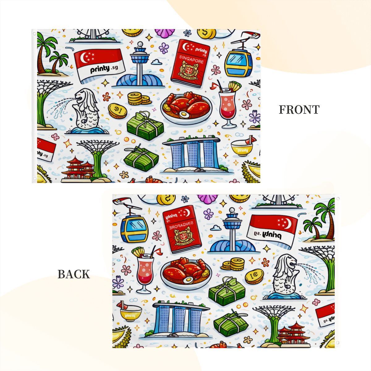 Custom Large Outdoor Decor Flags Double Sided (2:3)