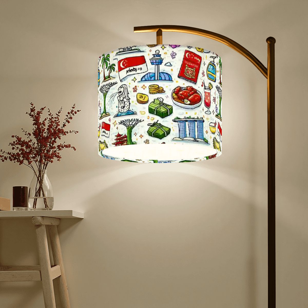 Custom Arc Floor Lamp Shade