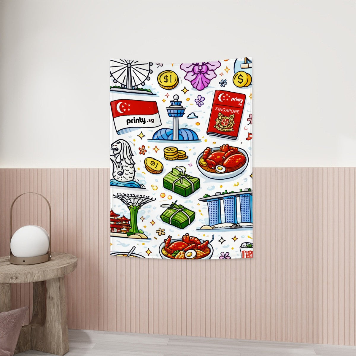 Custom Small Vertical Wall Tapestry for Bedroom