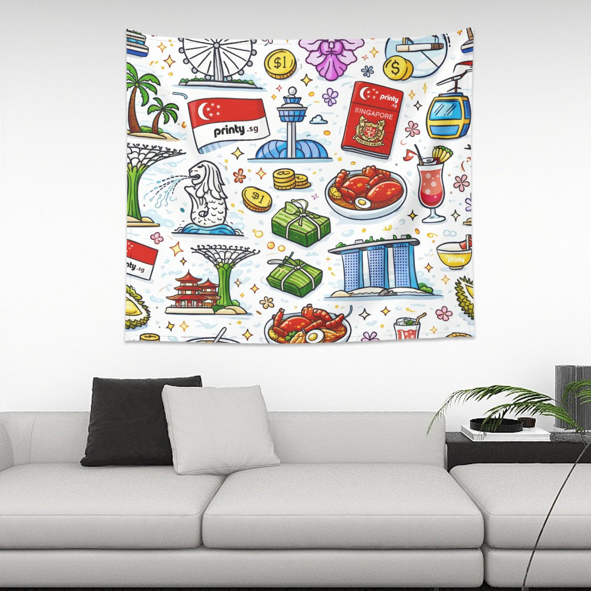 Custom Horizontal Wall Tapestry for Bedroom (6:5)