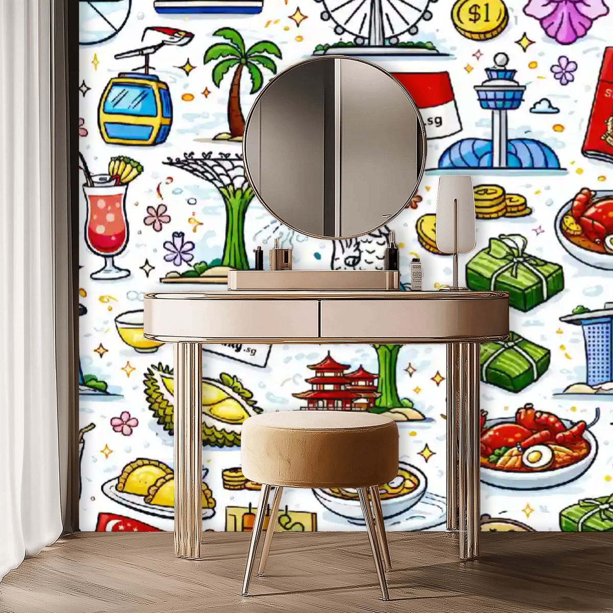 Custom Unpasted Mural Wallpaper 96"x69"