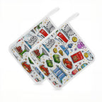Custom Heat Resistant Pot Holders Set of 2