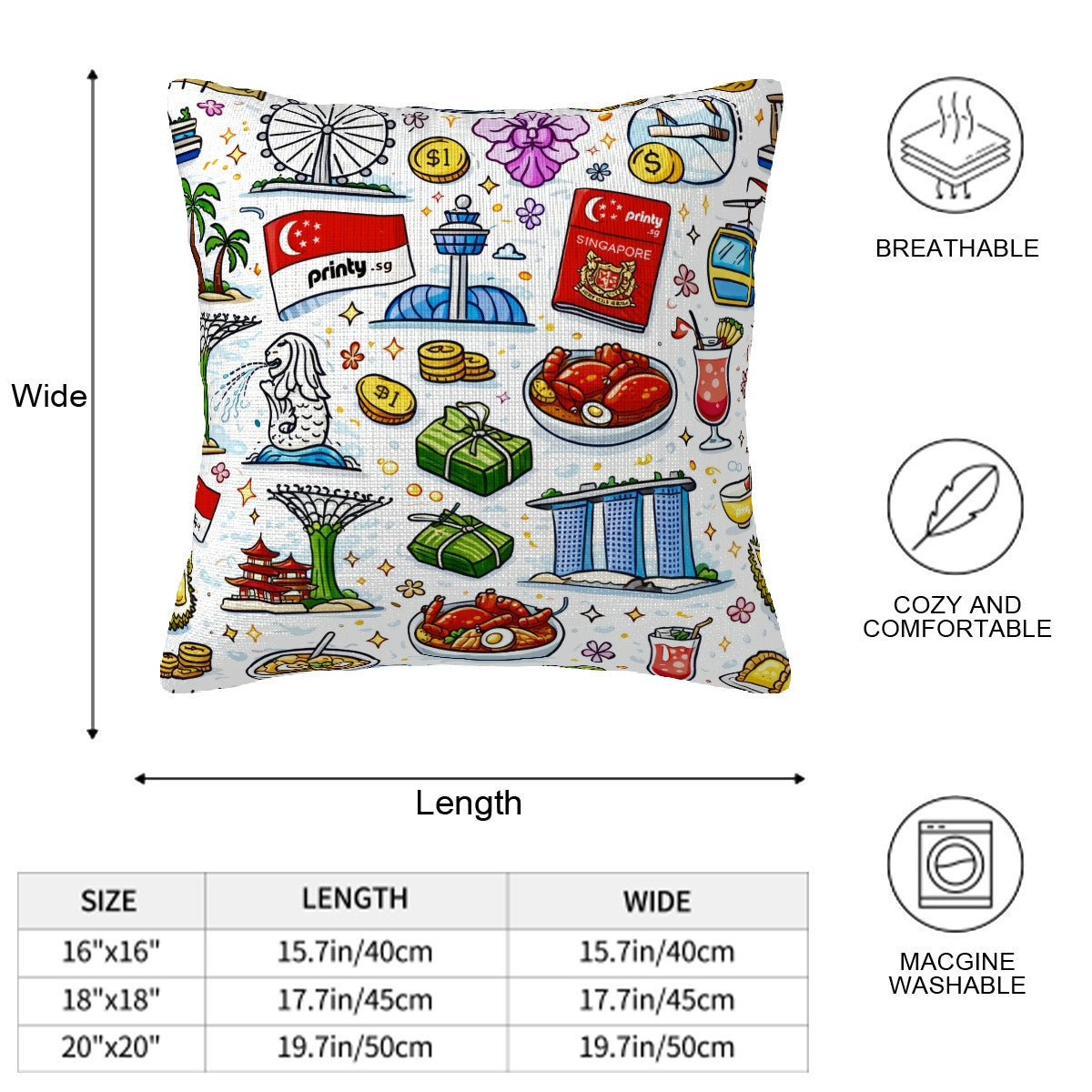 Custom Imitation Linen Throw Pillow Covers (Single-Sided Design)
